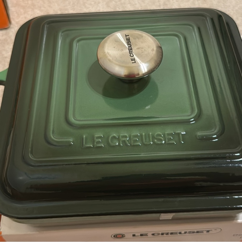 Le Creuset Green Enameled Cast Iron